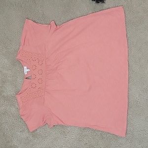 Floral Crochet Pink Ella's Moss Top Large